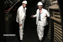 Kumpelwalkact in der Strecke, (simulierte)1200 Meter unter Tage im Deutschen Bergbau-Museum