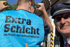 ExtraSchicht mit Schaffner-Walkact im Nahverkehrsmuseum Dortmund